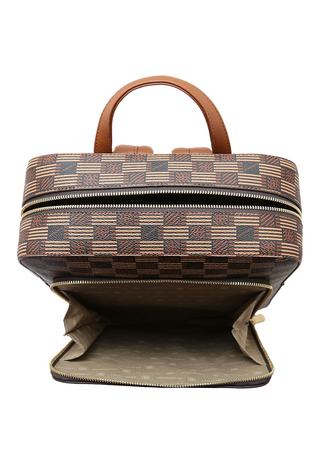 Mochila Feminina Chenson Art Monograma Café 4