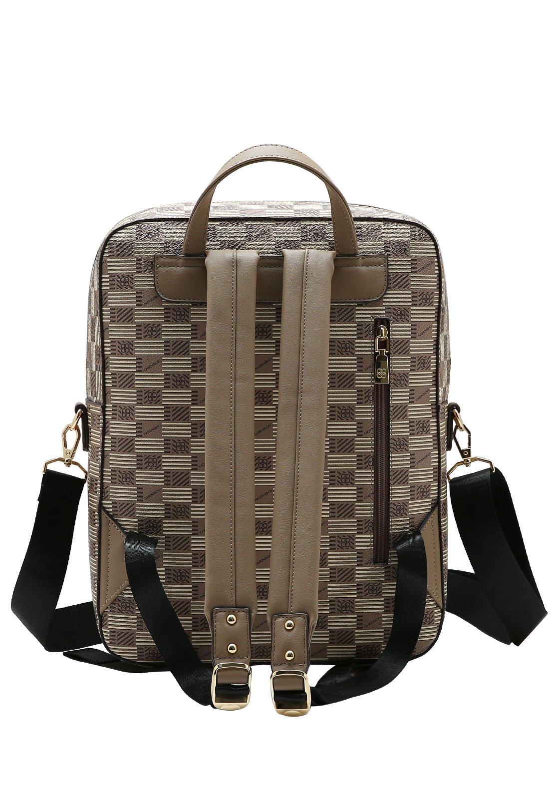 Mochila Feminina Chenson Art Monograma Bege 3