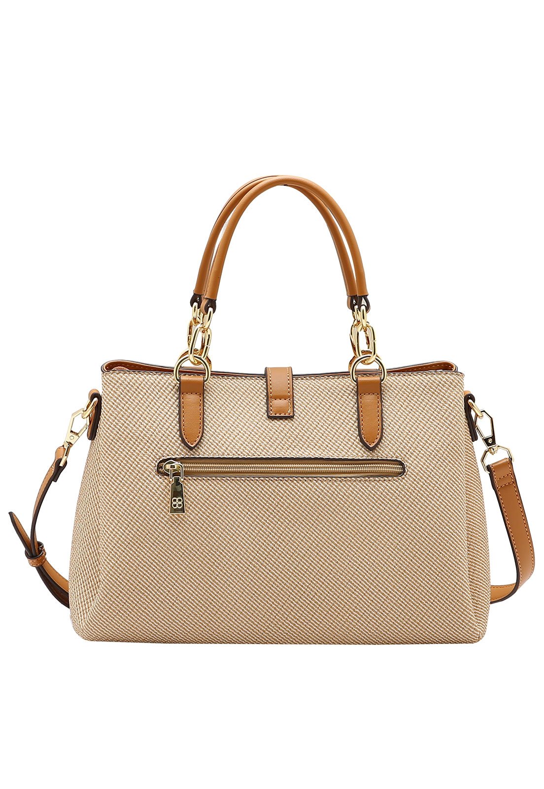 Bolsa Feminina Chenson Mão Clássico Contemporâneo Bege 3