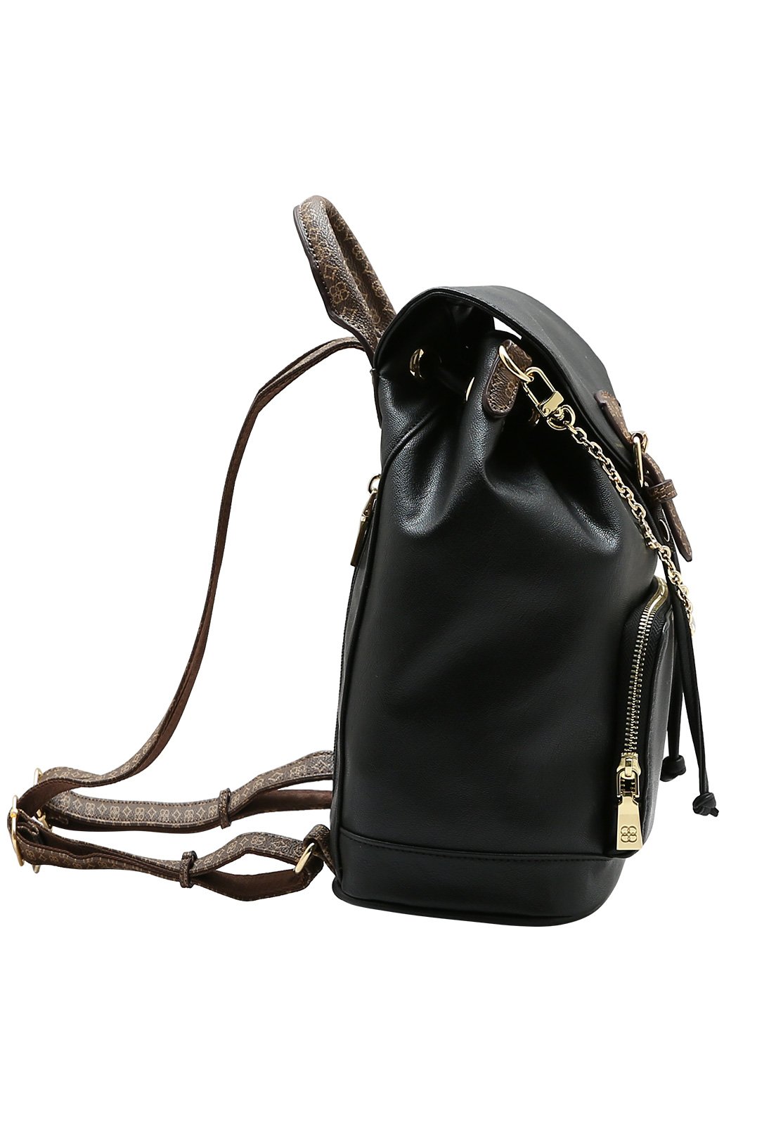 Mochila Feminina Chenson Detalhe Monograma Preto 2