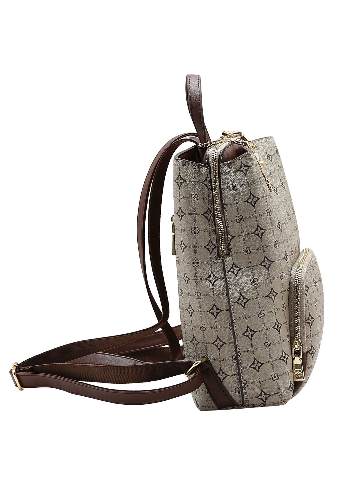 Mochila Feminina Chenson Monograma Delicado Branco 2
