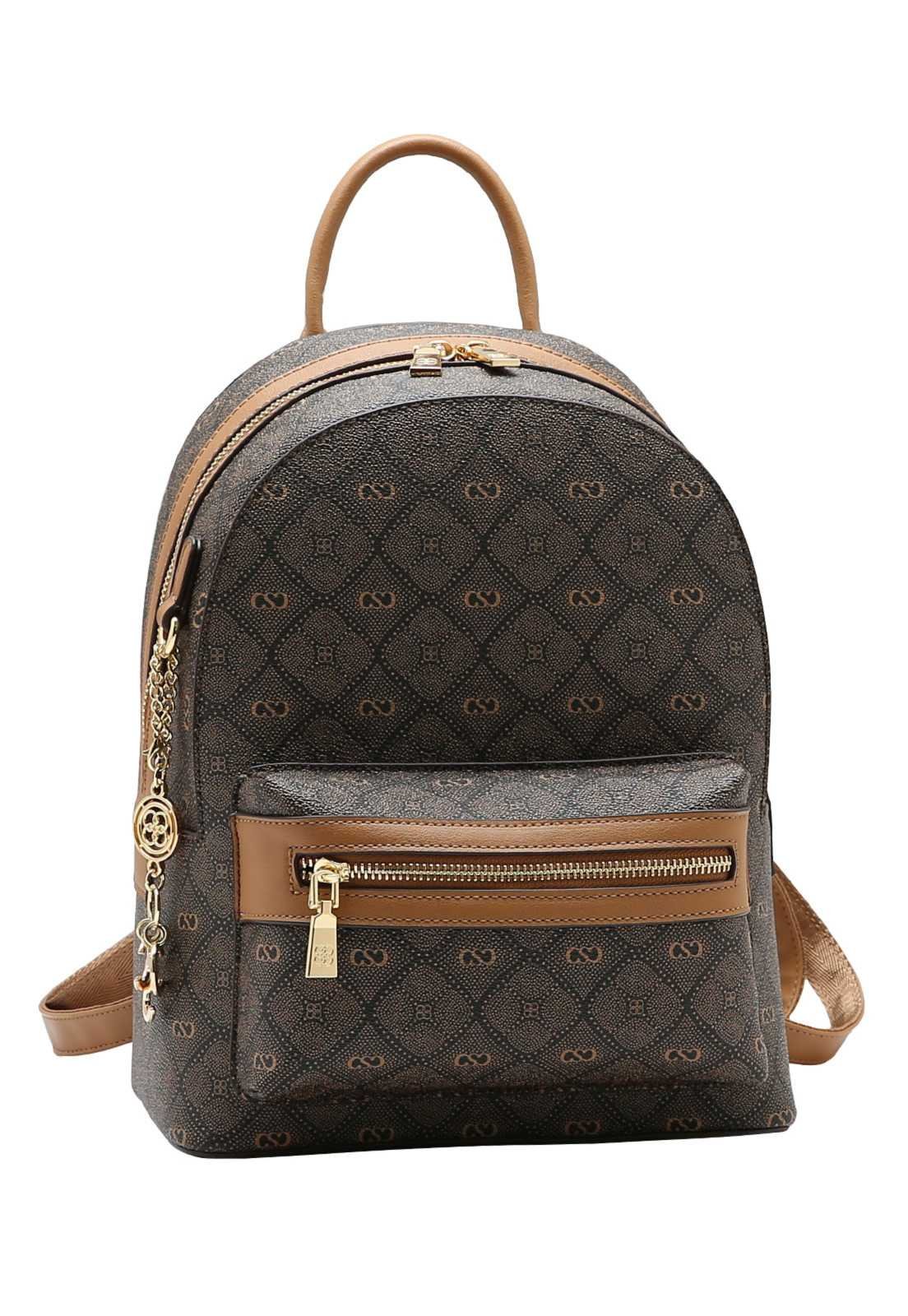 Mochila Feminina Chenson  Monograma Pontilhado