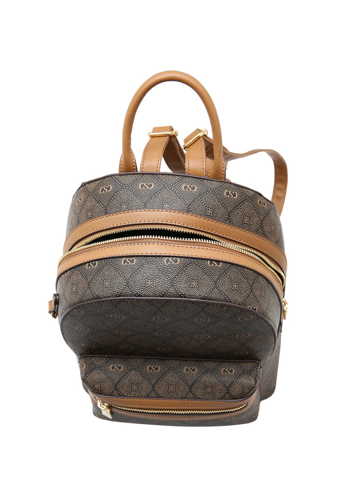 Mochila Feminina Chenson  Monograma Pontilhado Café 4