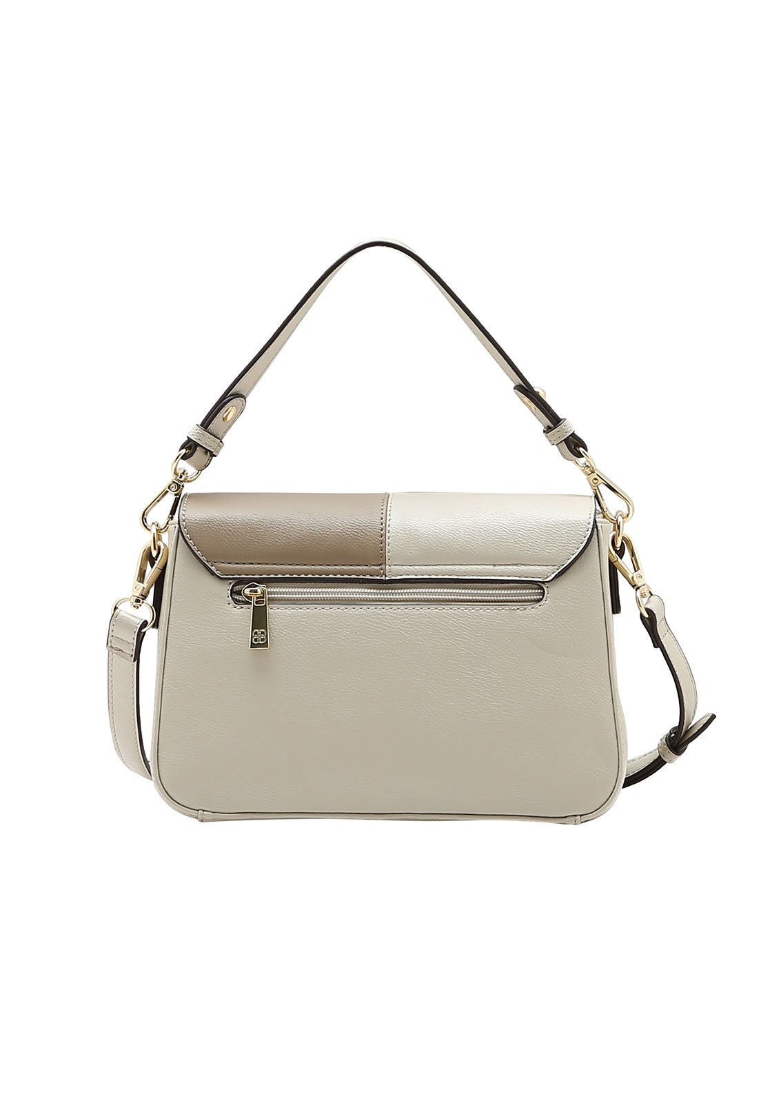 Bolsa Feminina Chenson Mão Patchwork Clássico Marrom/Cinza 3