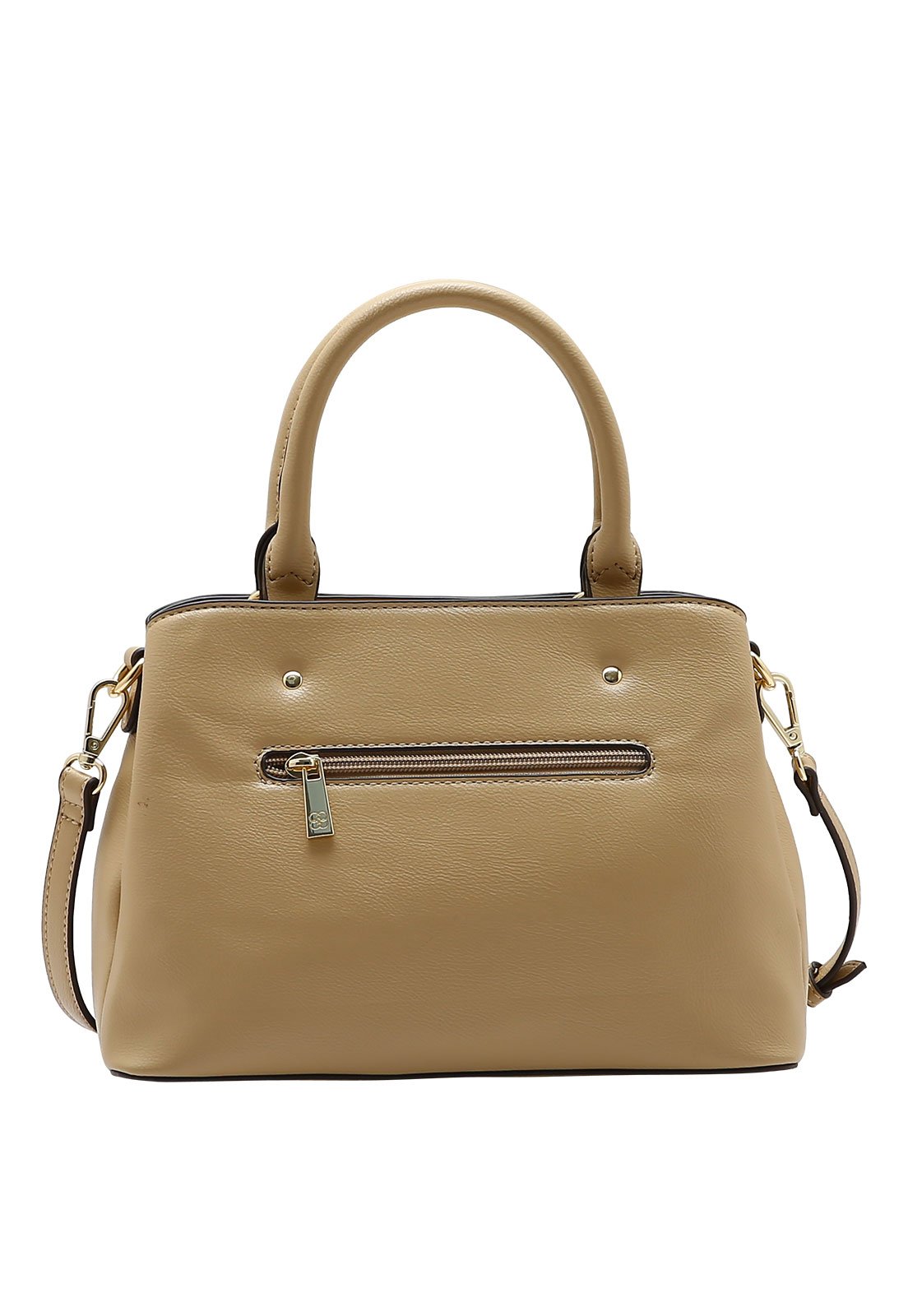 Bolsa Feminina Chenson Mão Detalhe Rebites Bege 3