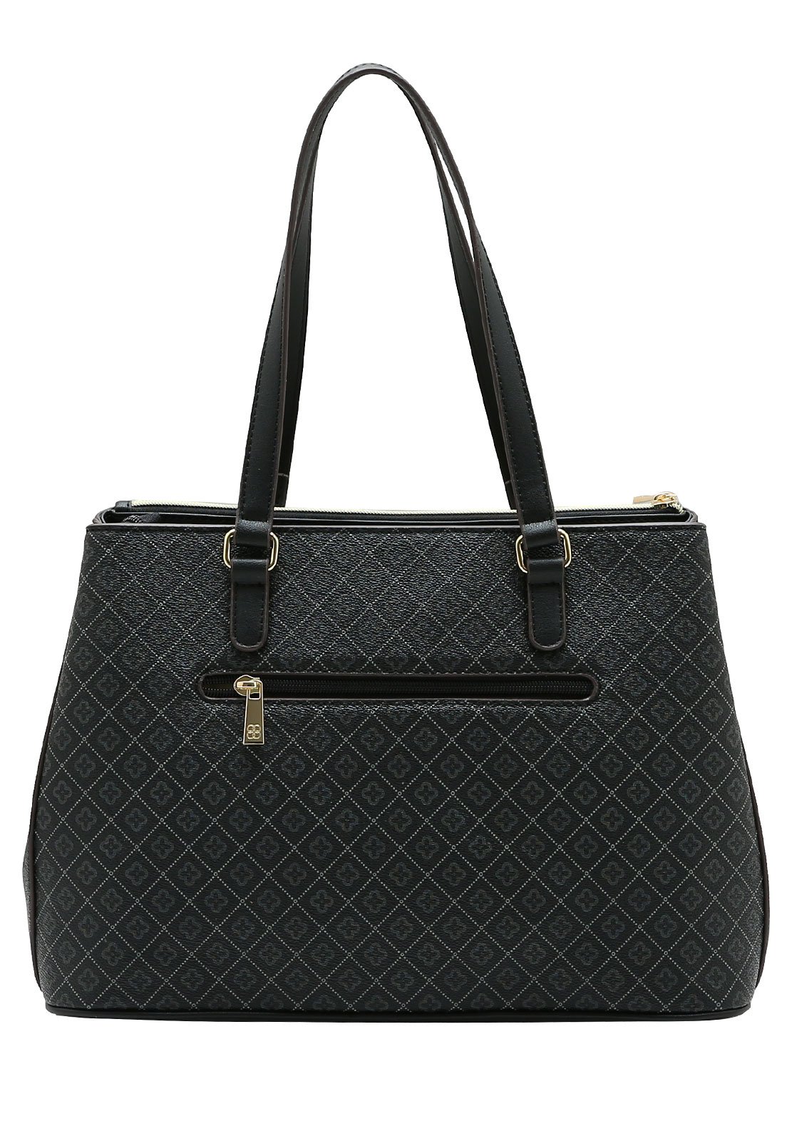 Bolsa Feminina Chenson Ombro Elemento Gráfico Preto 3