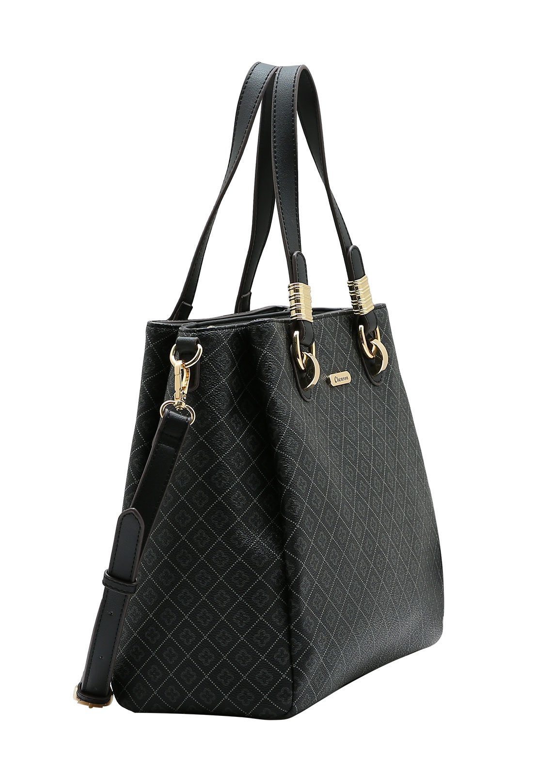 Bolsa Feminina Chenson Mão Elemento Gráfico Preto 2