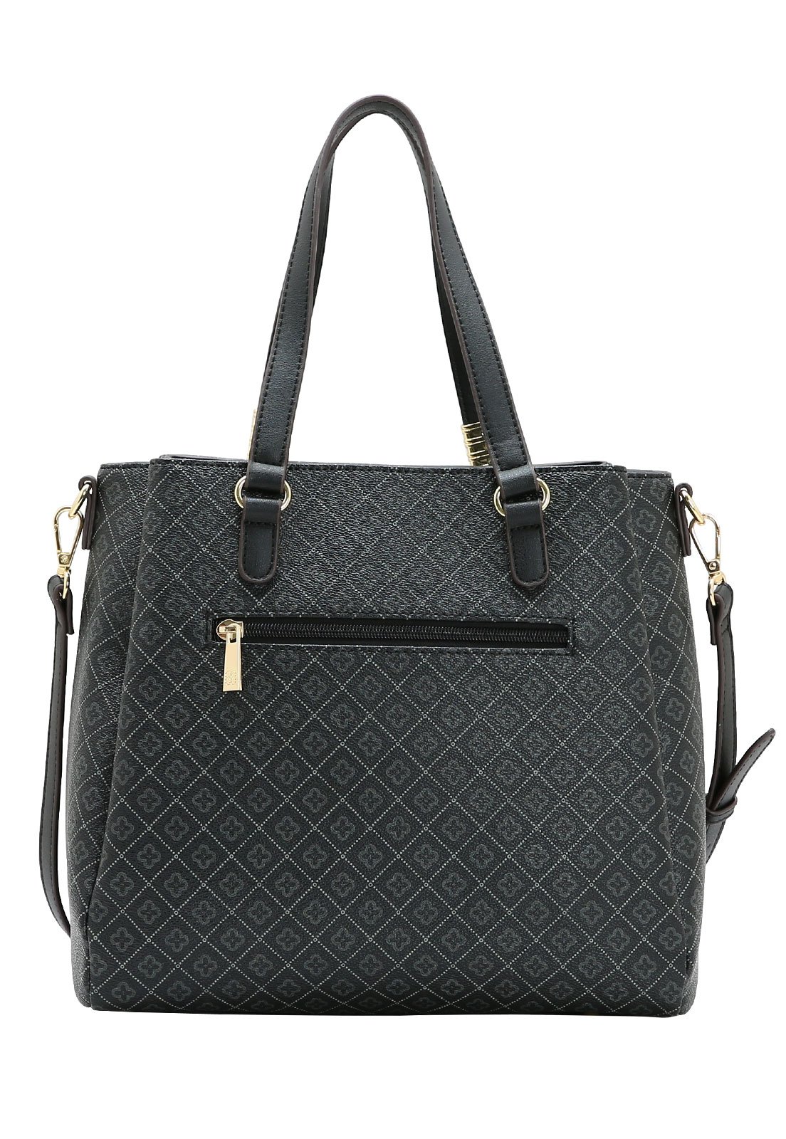 Bolsa Feminina Chenson Mão Elemento Gráfico Preto 3