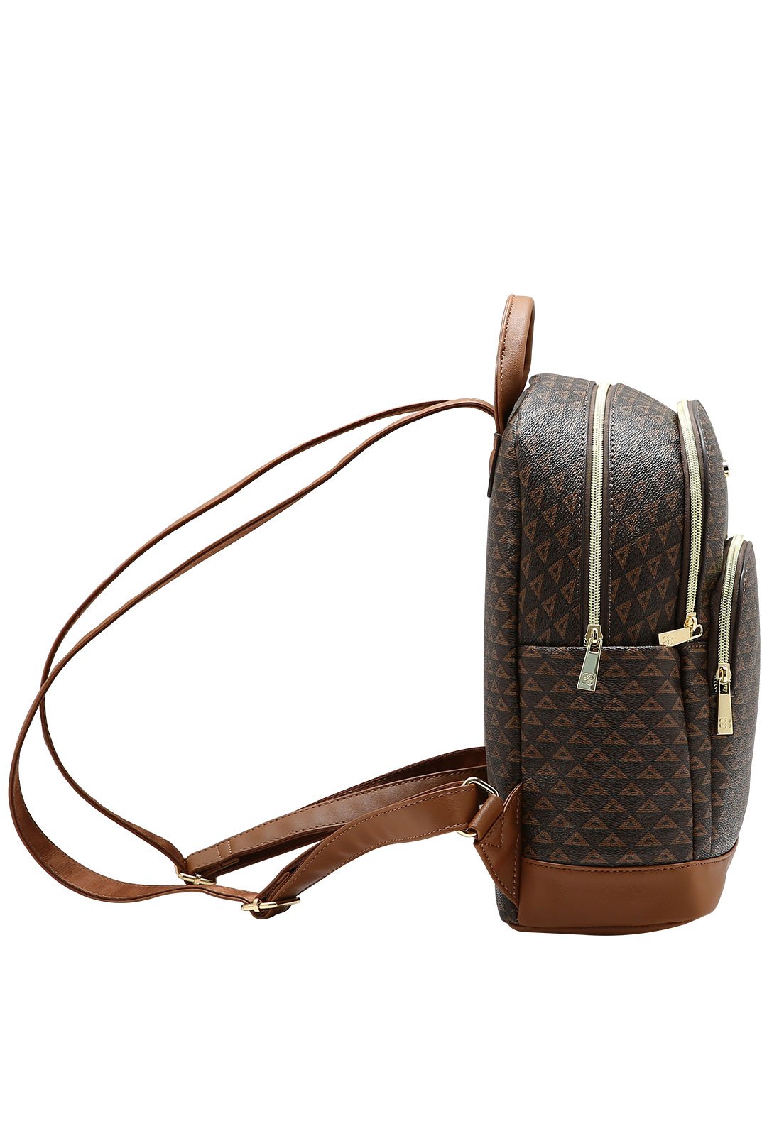 Mochila Feminina Chenson New Elemento Gráfico Café 2