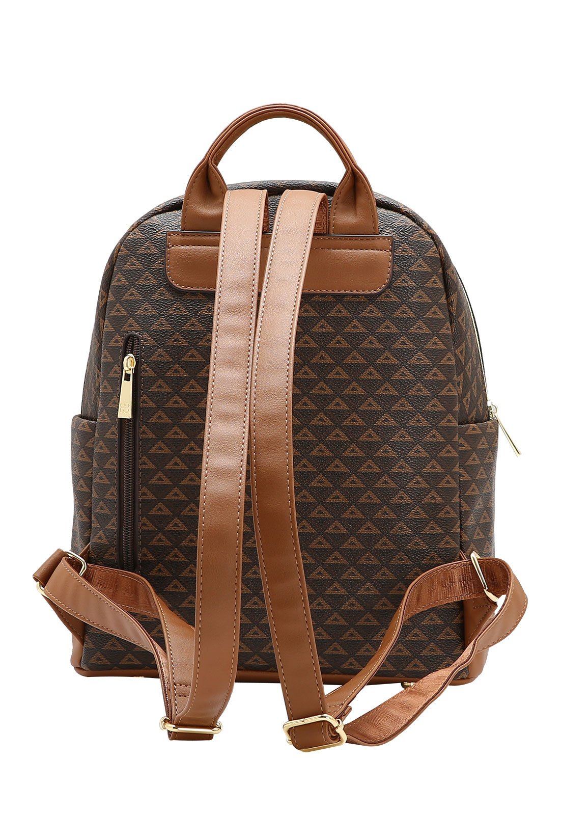 Mochila Feminina Chenson New Elemento Gráfico Café 3