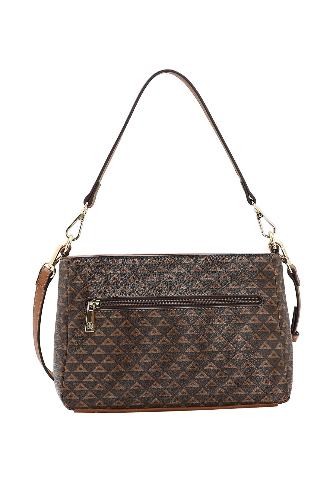 Bolsa Feminina Chenson Versátil New Elemento Gráfico Café 3