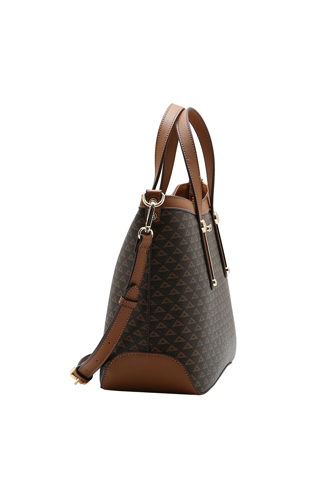 Bolsa Feminina Chenson Mão New Elemento Gráfico Café 2