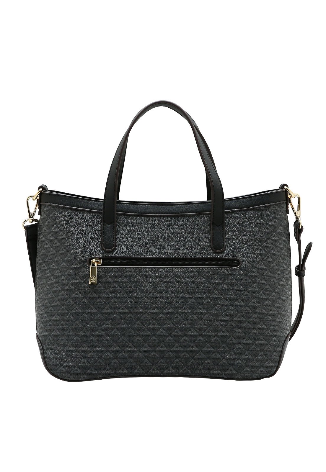 Bolsa Feminina Chenson Mão New Elemento Gráfico Preto 3
