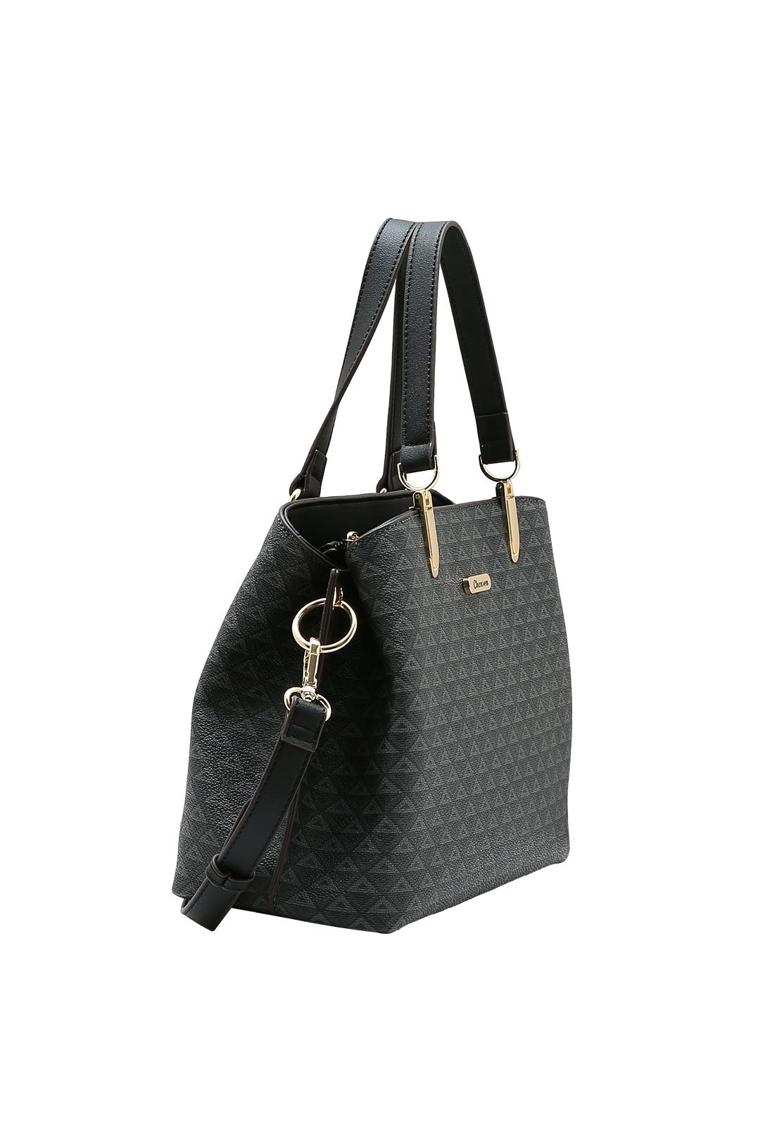 Bolsa Feminina Chenson Mão New Elemento Gráfico Preto 2