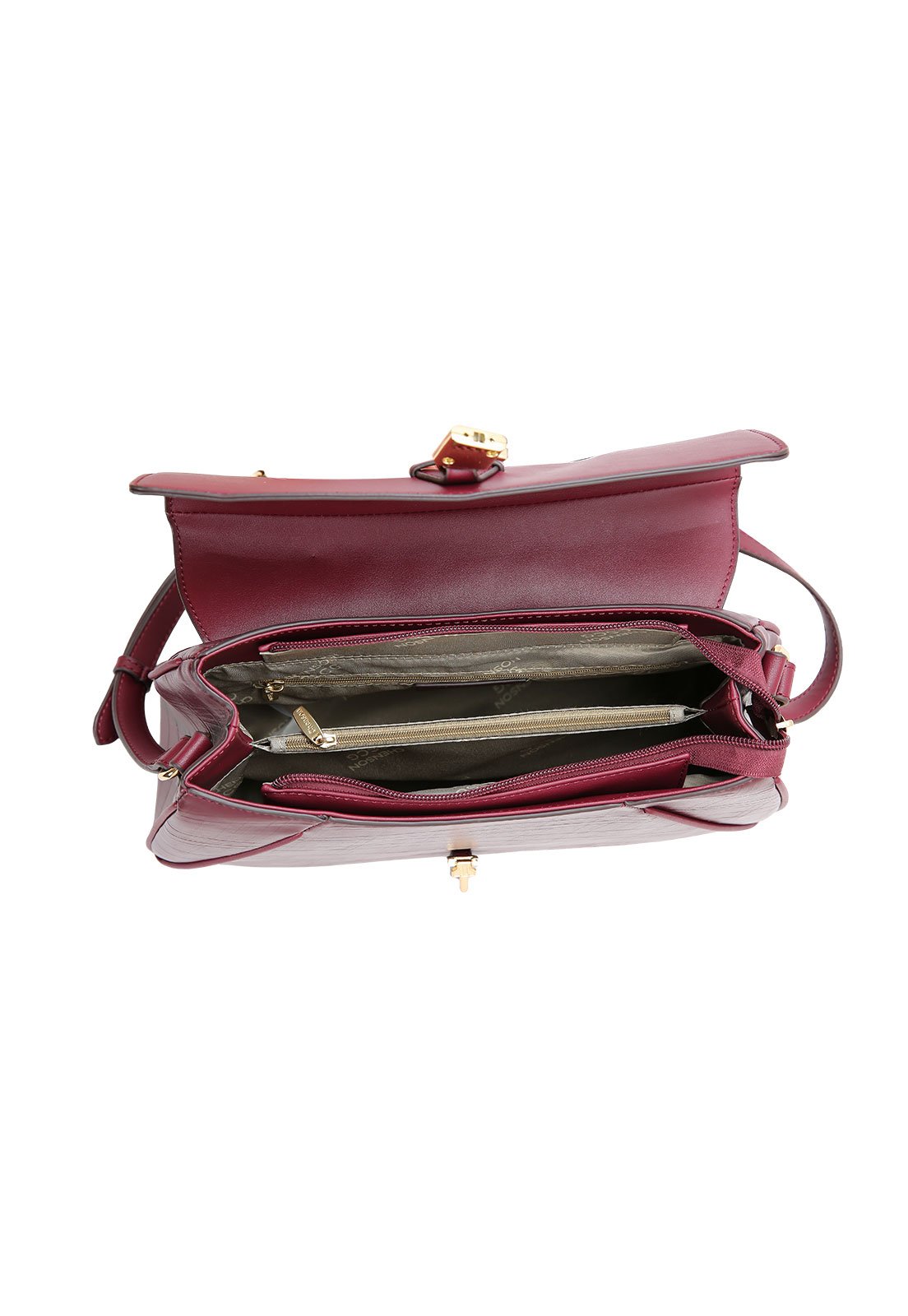 Bolsa Feminina Chenson Transversal Office Chic Vinho 4