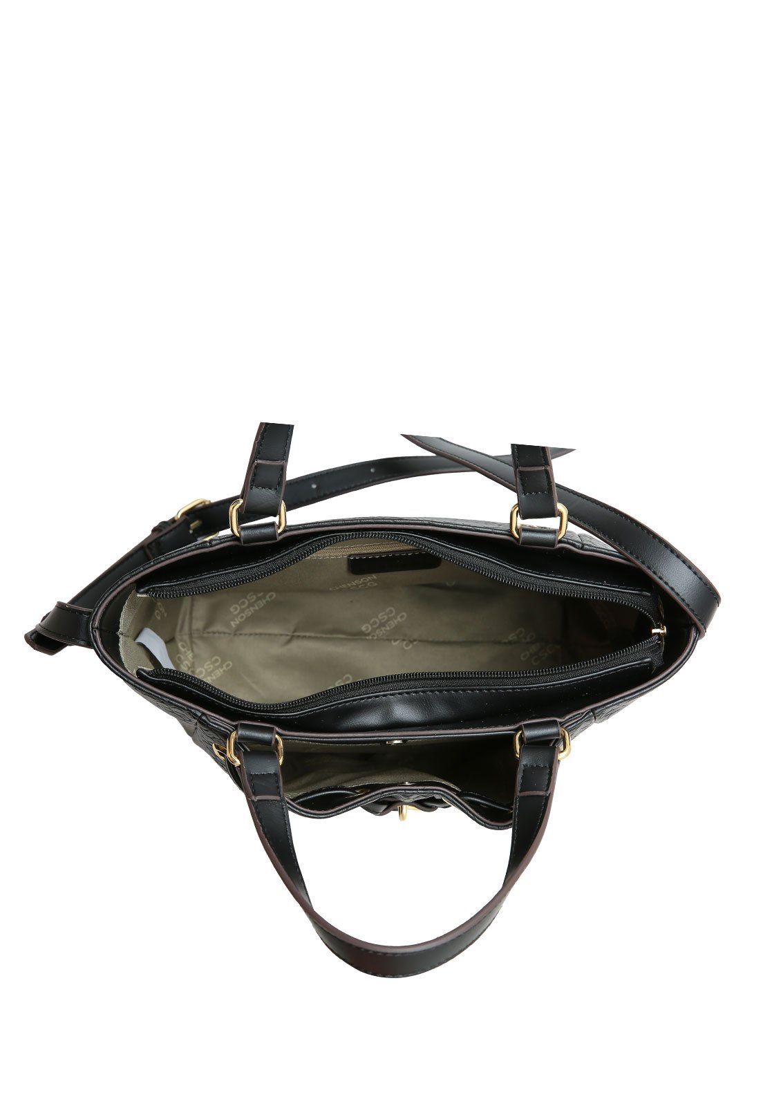 Bolsa Feminina Chenson Mão Croco Soft Preto 4