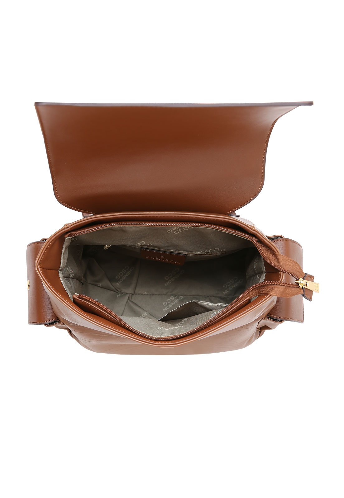 Mochila Feminina Chenson Office Chic Marrom 4