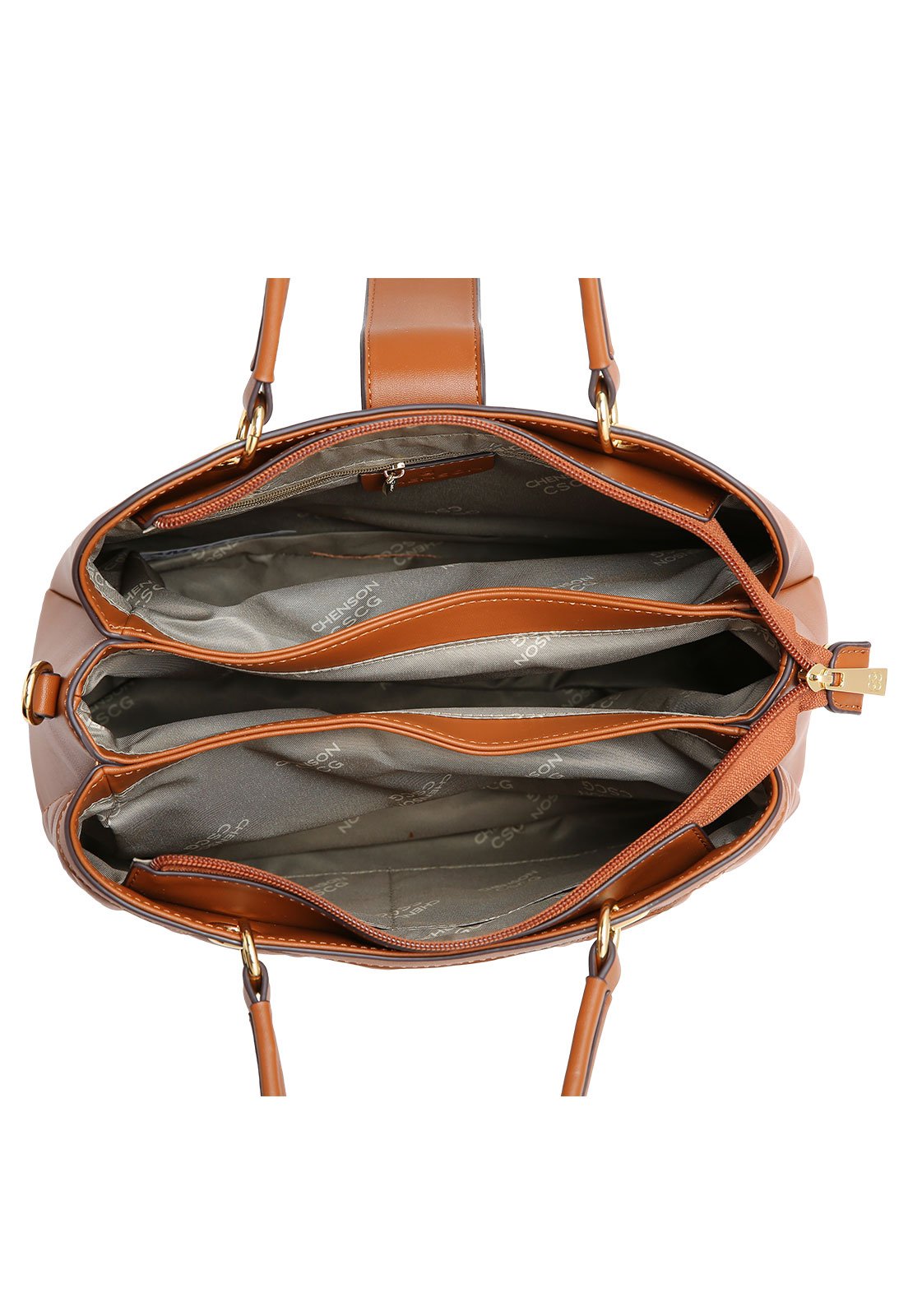 Bolsa Feminina Chenson Mão Matelassê Elegance Marrom 4