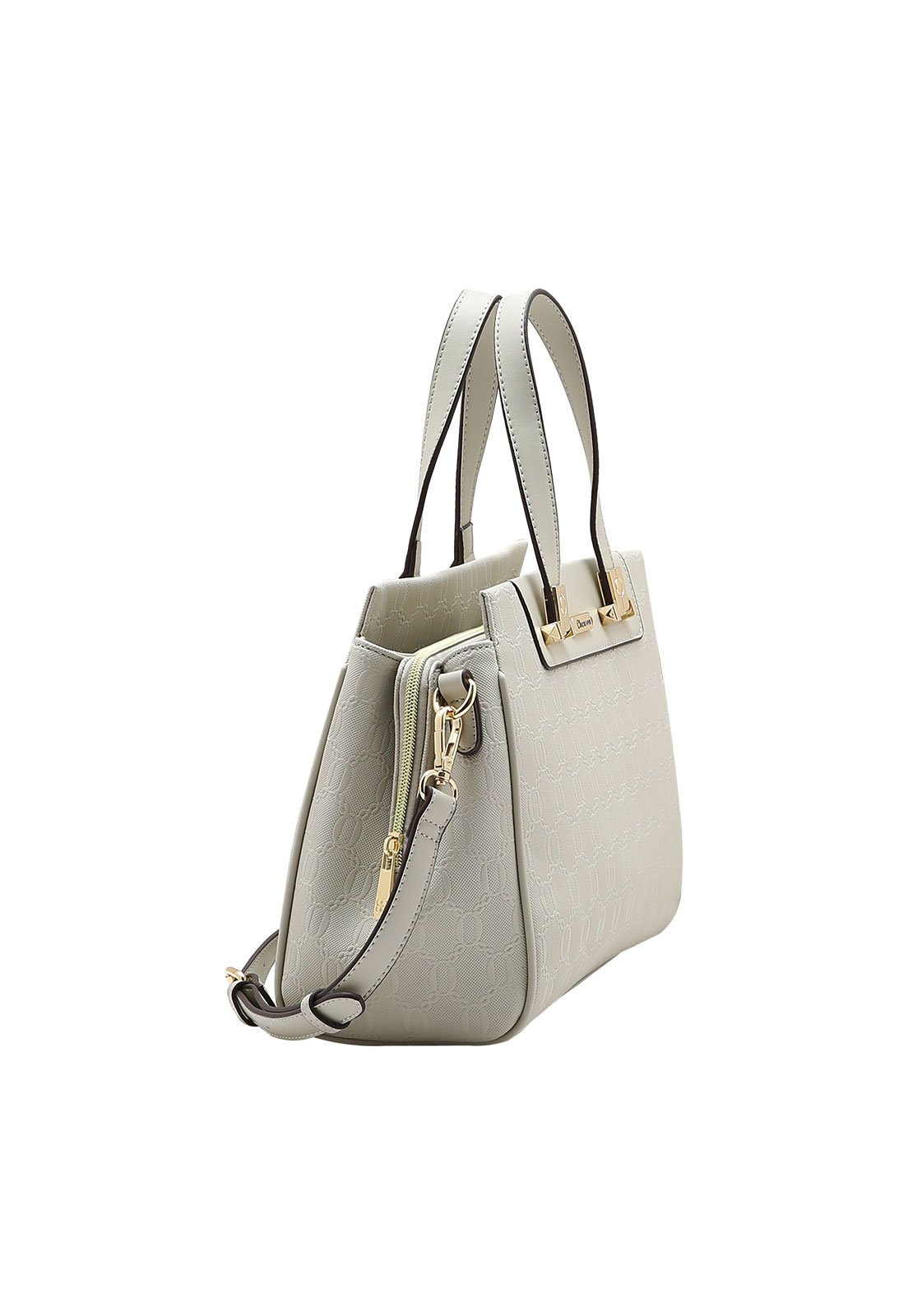 Bolsa Feminina Chenson Mão Textura Em Corrente Branco 2