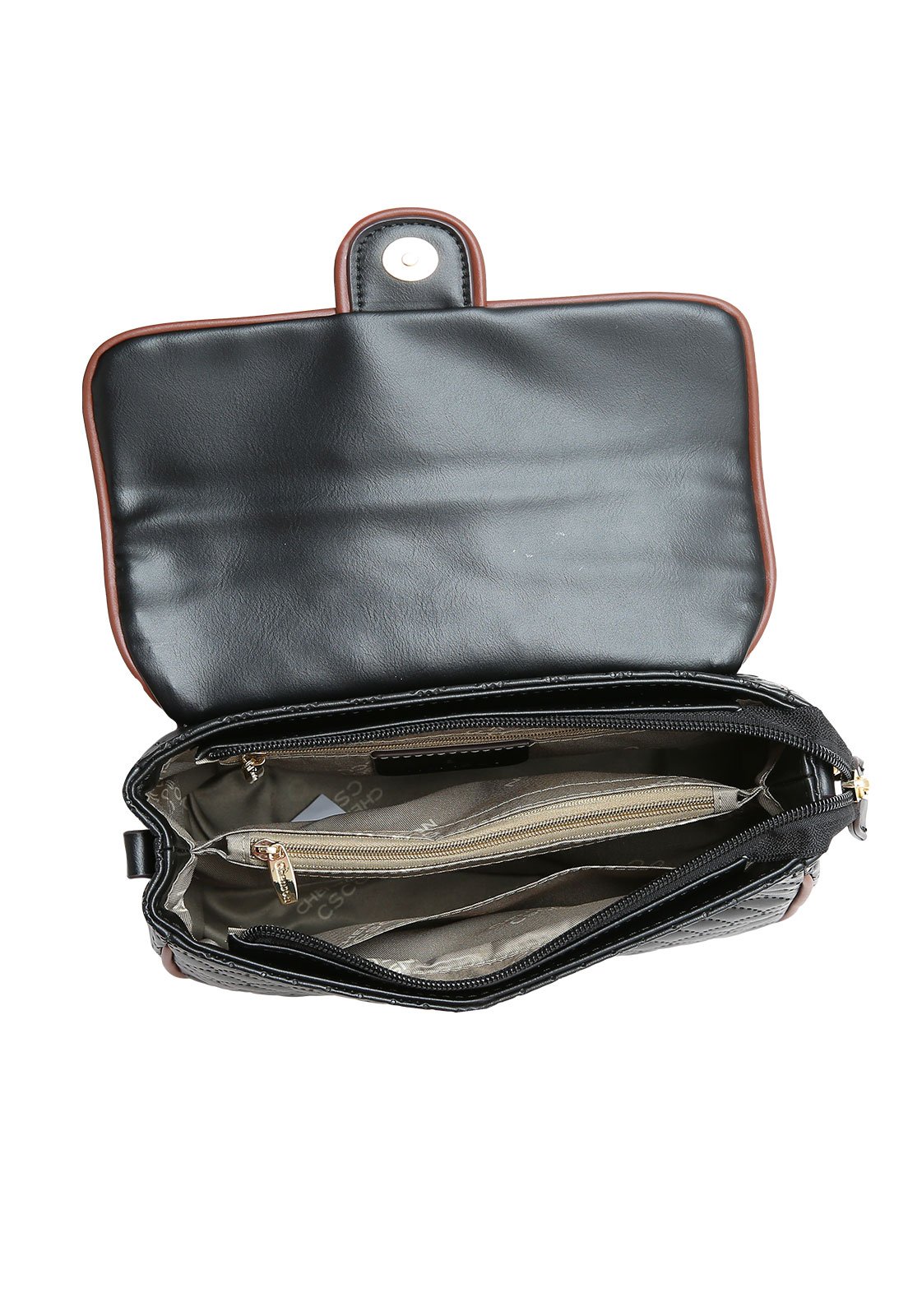 Bolsa Feminina Chenson Transversal Matelassê Cute Preto 4