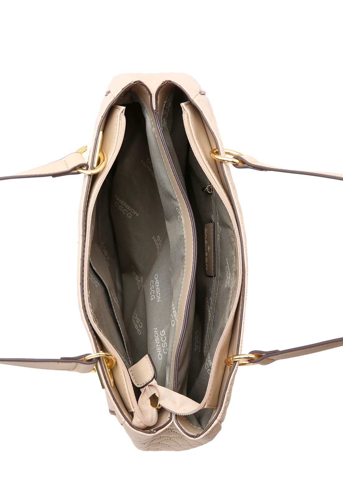 Bolsa Feminina Chenson  Matelassê Cute Bege 4