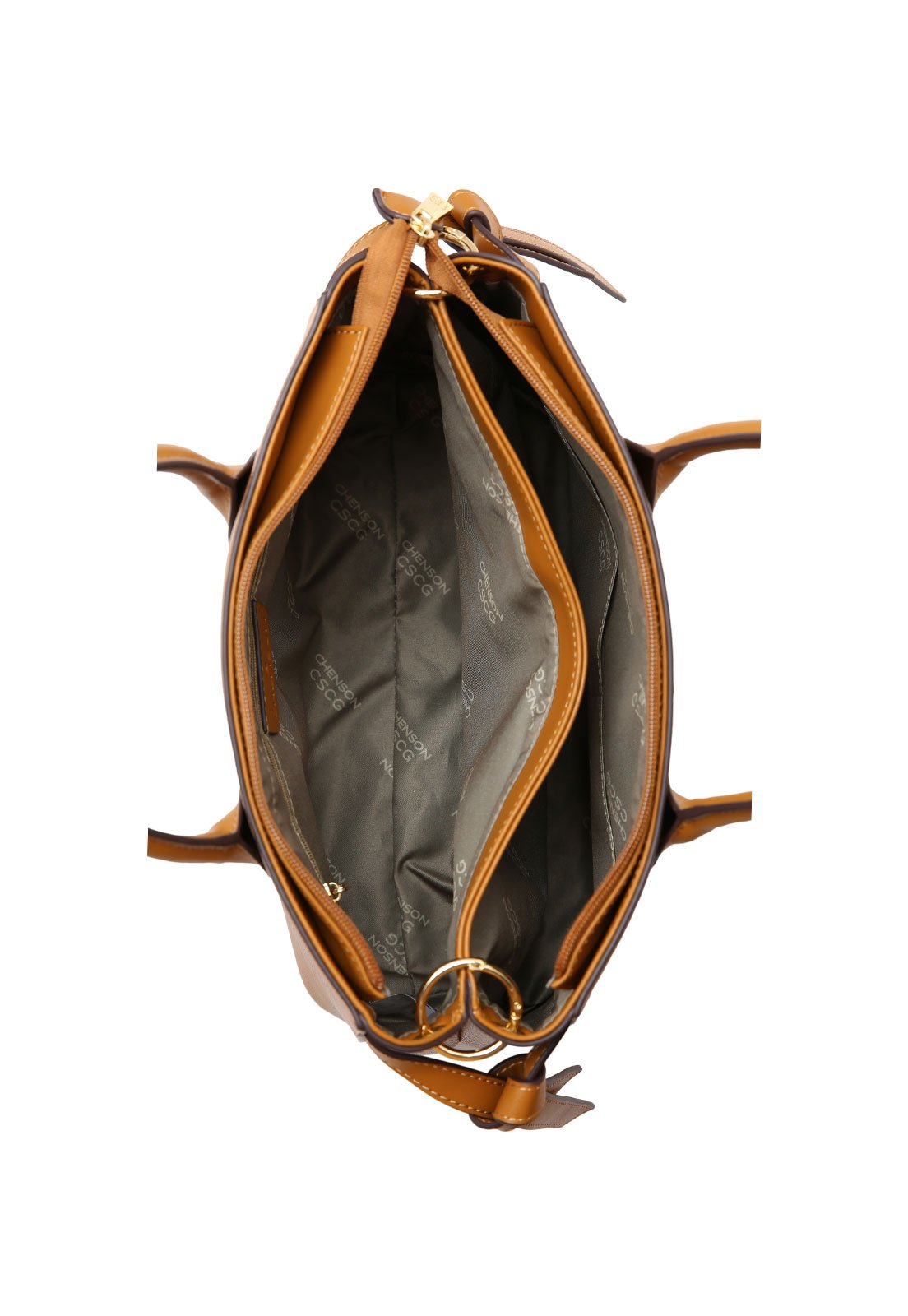 Bolsa Feminina Chenson Mão Lagarto Delicado Marrom 4