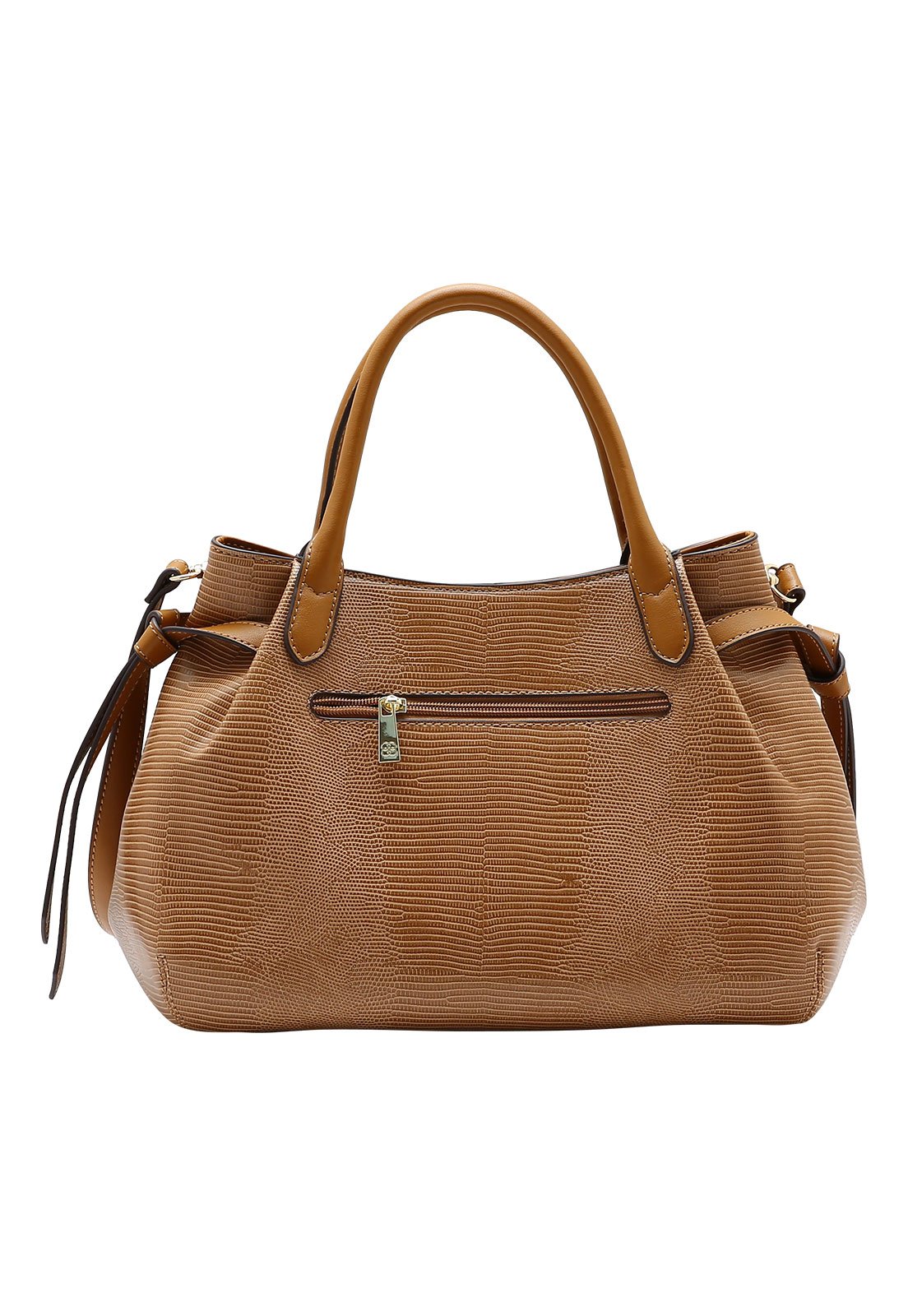 Bolsa Feminina Chenson Mão Lagarto Delicado Marrom 3