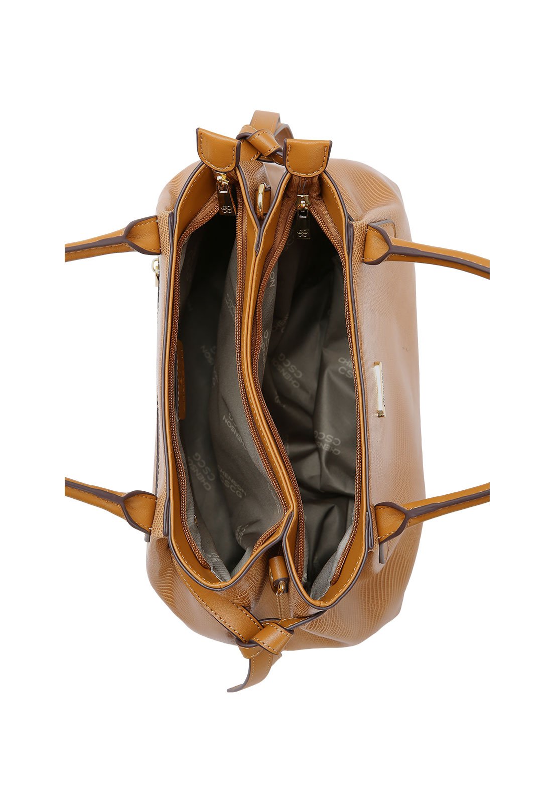 Bolsa Feminina Chenson Mão Lagarto Delicado Marrom 4