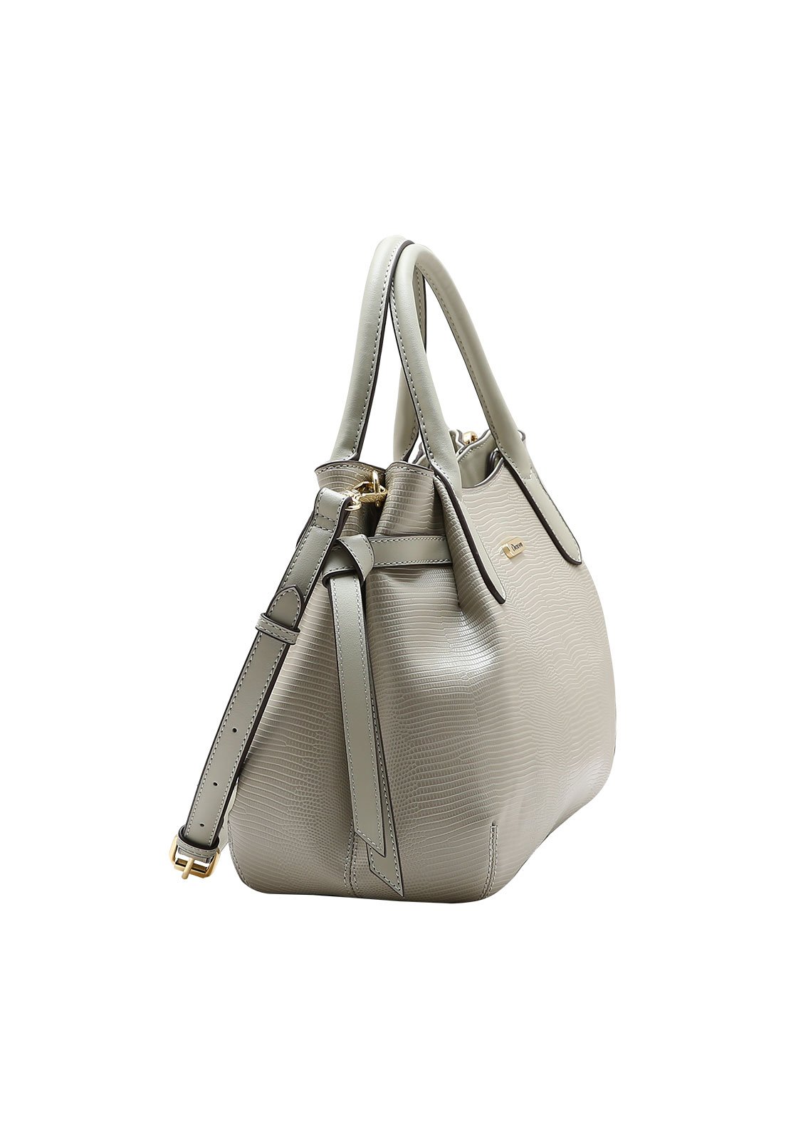 Bolsa Feminina Chenson Mão Lagarto Delicado Cinza 2
