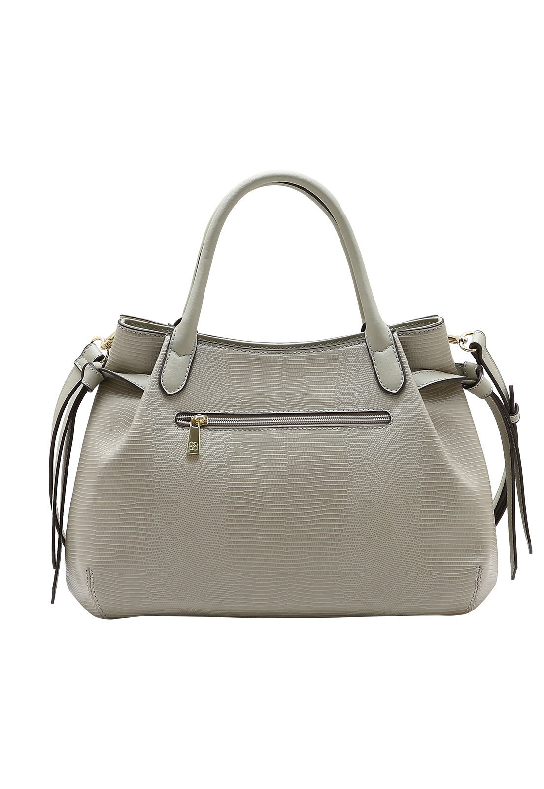 Bolsa Feminina Chenson Mão Lagarto Delicado Cinza 3