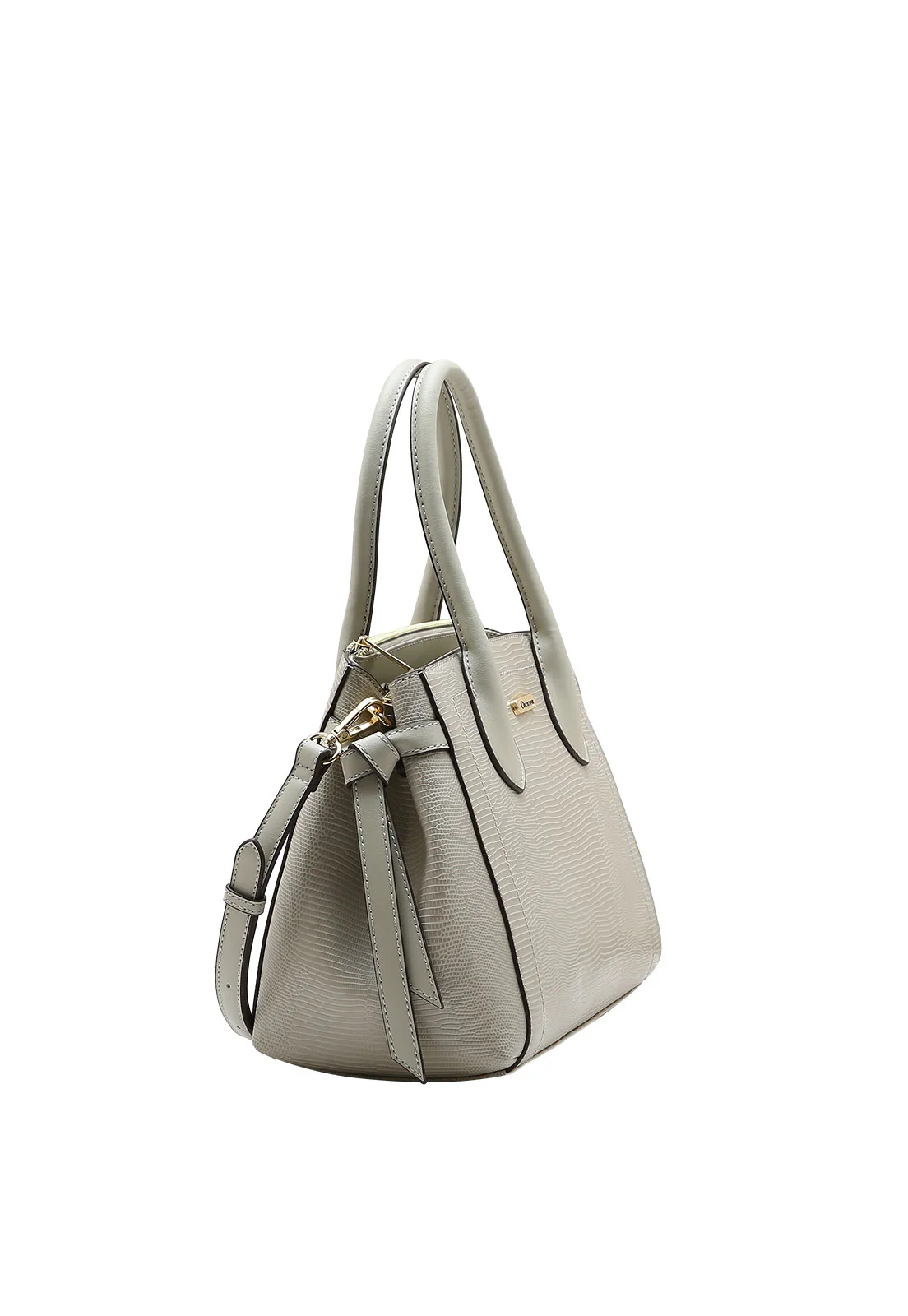 Bolsa Feminina Chenson Mão Lagarto Delicado Cinza 2