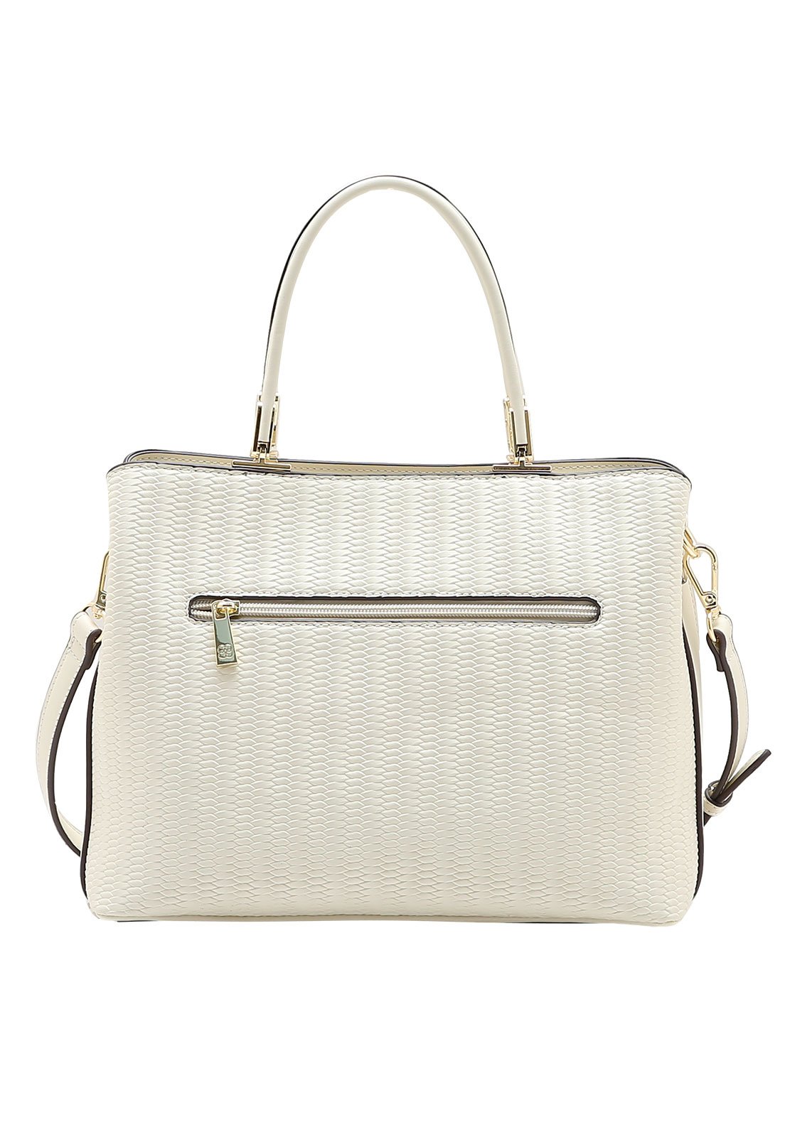 Bolsa Feminina Chenson Mão Ferragem Delicada Bege 3