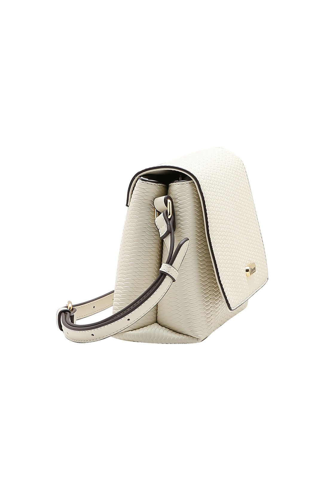 Bolsa Feminina Chenson Transversal Ferragem Delicada Bege 2
