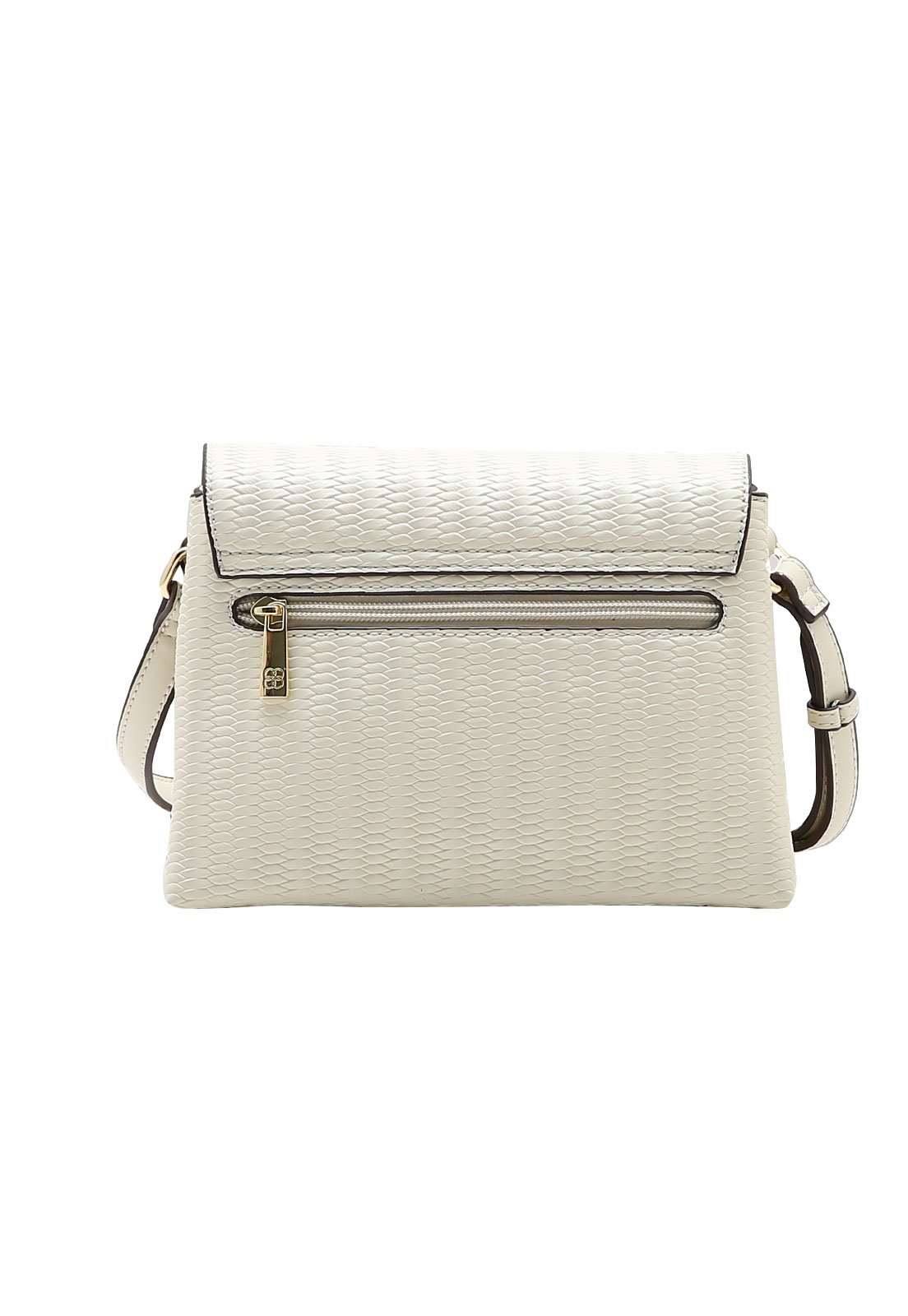 Bolsa Feminina Chenson Transversal Ferragem Delicada Bege 3