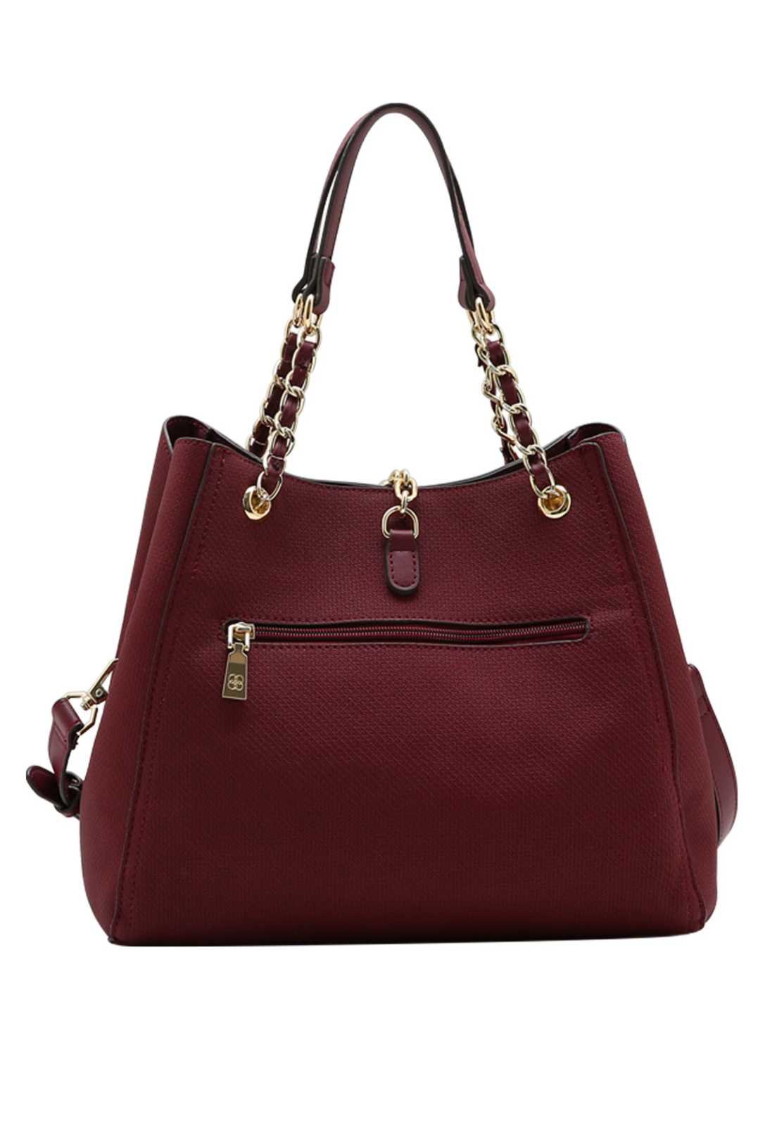 Bolsa Feminina Chenson Mão Contemporâneo Vinho 3