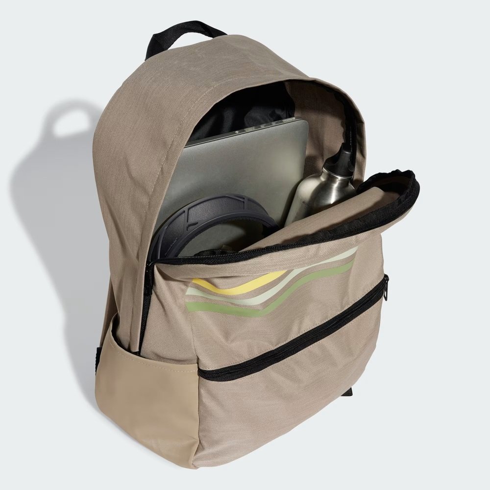 Mochila Classic Adidas Horizontal Tres Listras Marrom 3