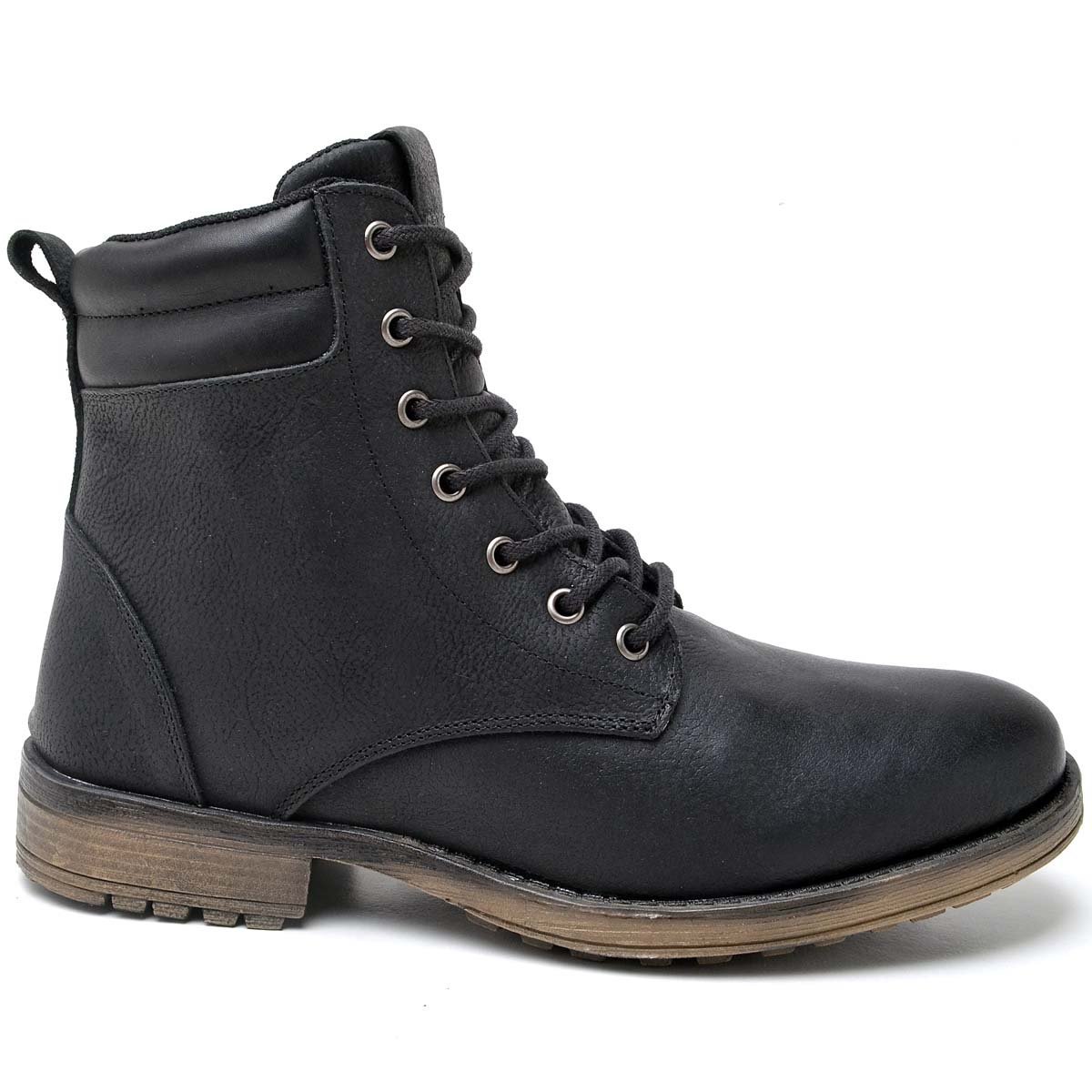 Botina Bota Coturno Masculino Couro Napa Preto 1