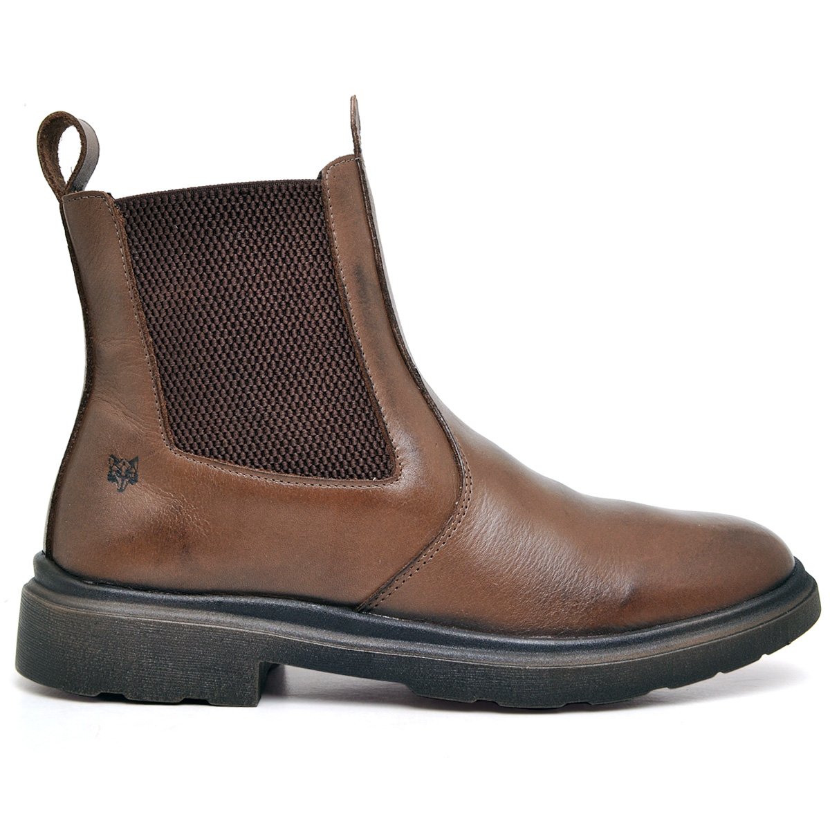 Botina Linha Berlin Cano Médio Couro Látego Marrom 1