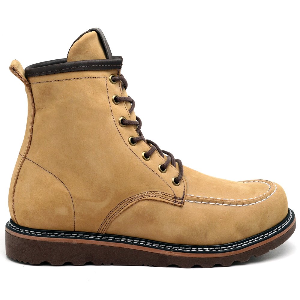 Bota Coturno Moc Toe Cano Médio, Resistente e Autêntica Bege 1