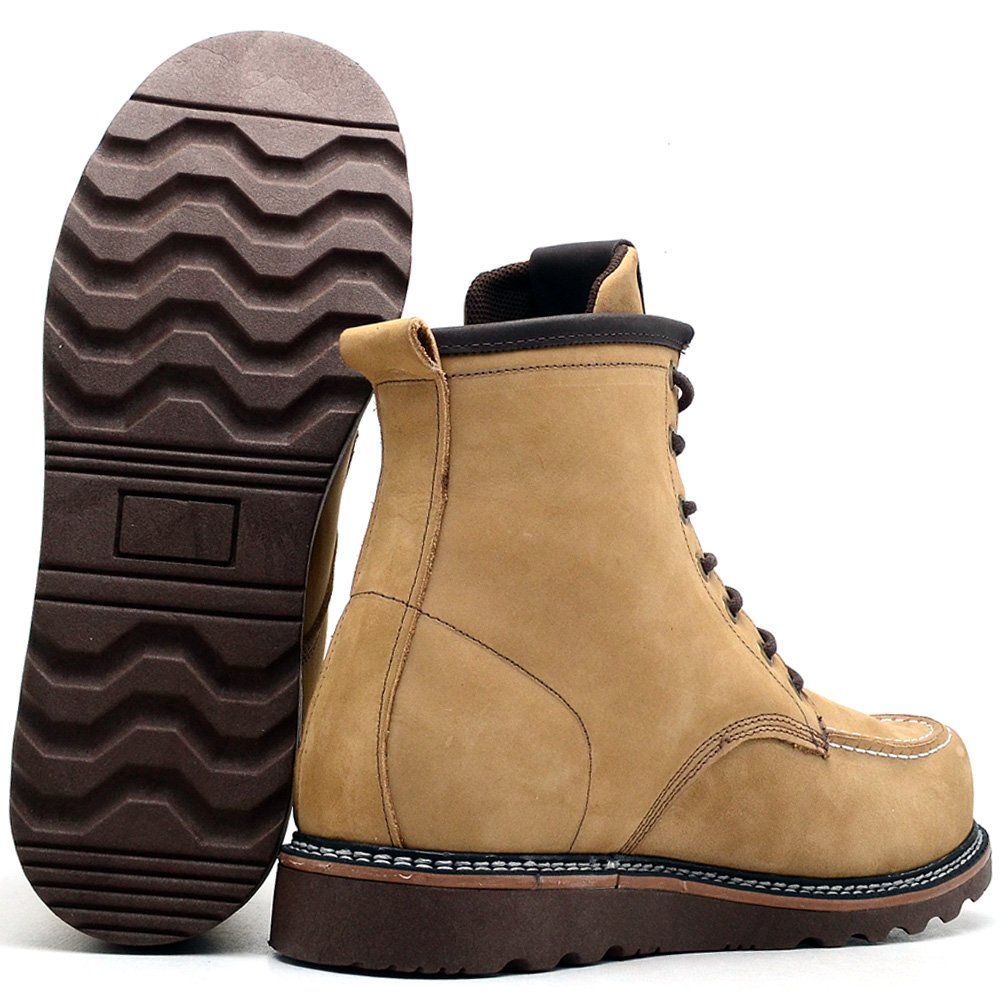 Bota Coturno Moc Toe Cano Médio, Resistente e Autêntica Bege 6