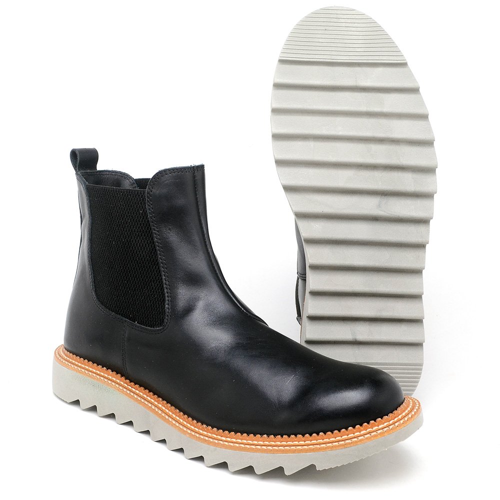 Bota Chelsea Couro Lactego Ranclafe Preto 3