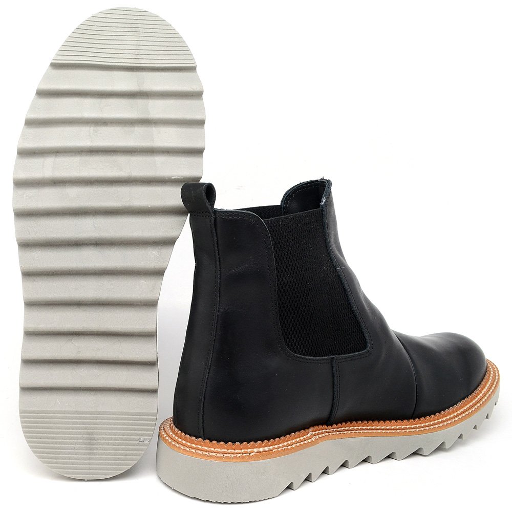 Bota Chelsea Couro Lactego Ranclafe Preto 6