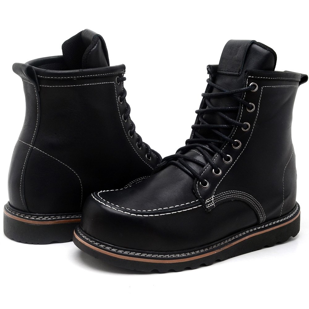 Bota Coturno Vintage Masculino Couro Spider Preto 4