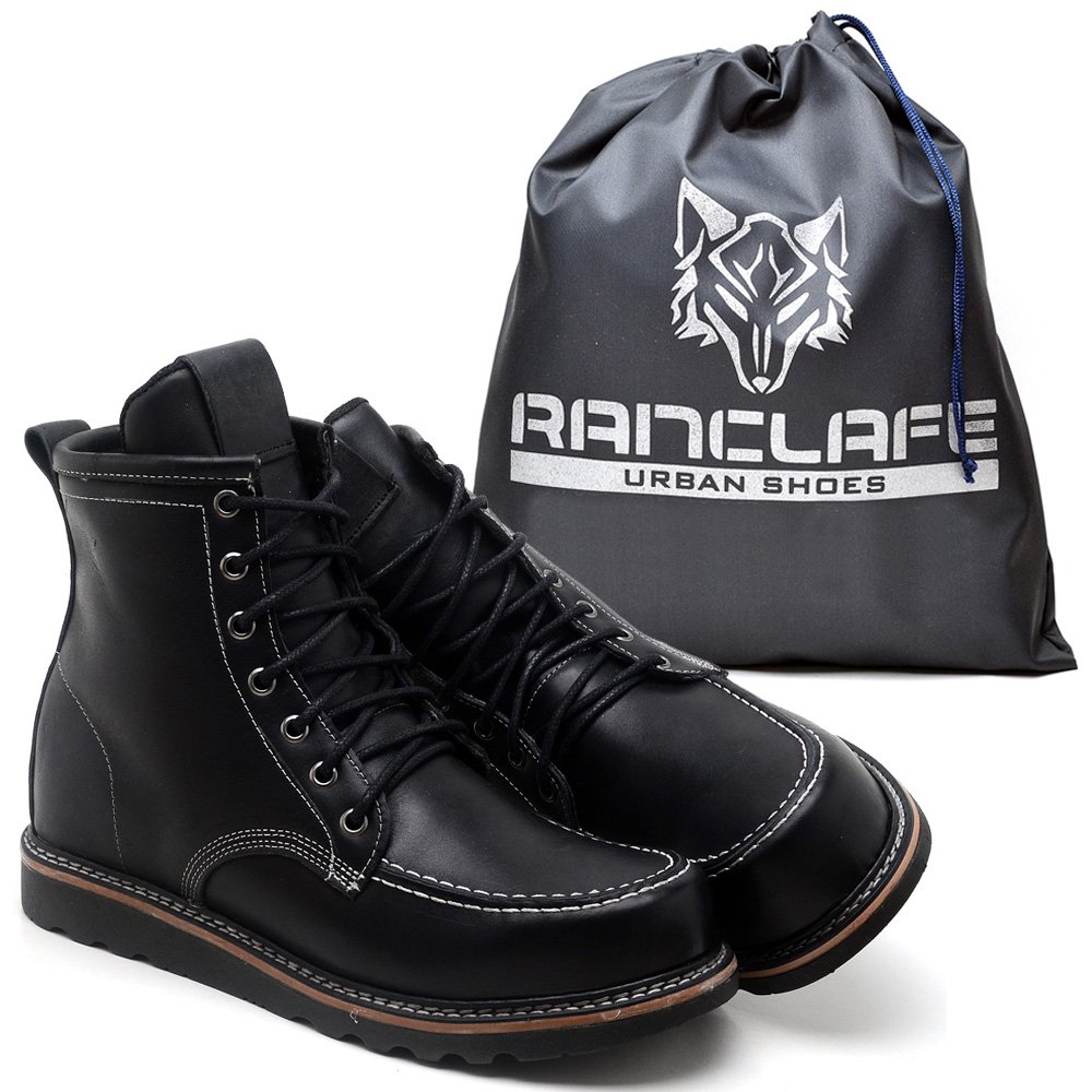 Bota Coturno Vintage Masculino Couro Spider Preto 5