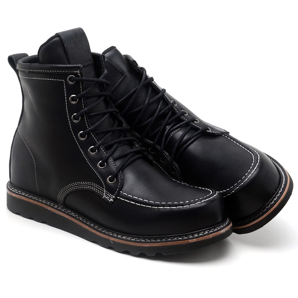 Bota Coturno Vintage Masculino Couro Spider Preto 6
