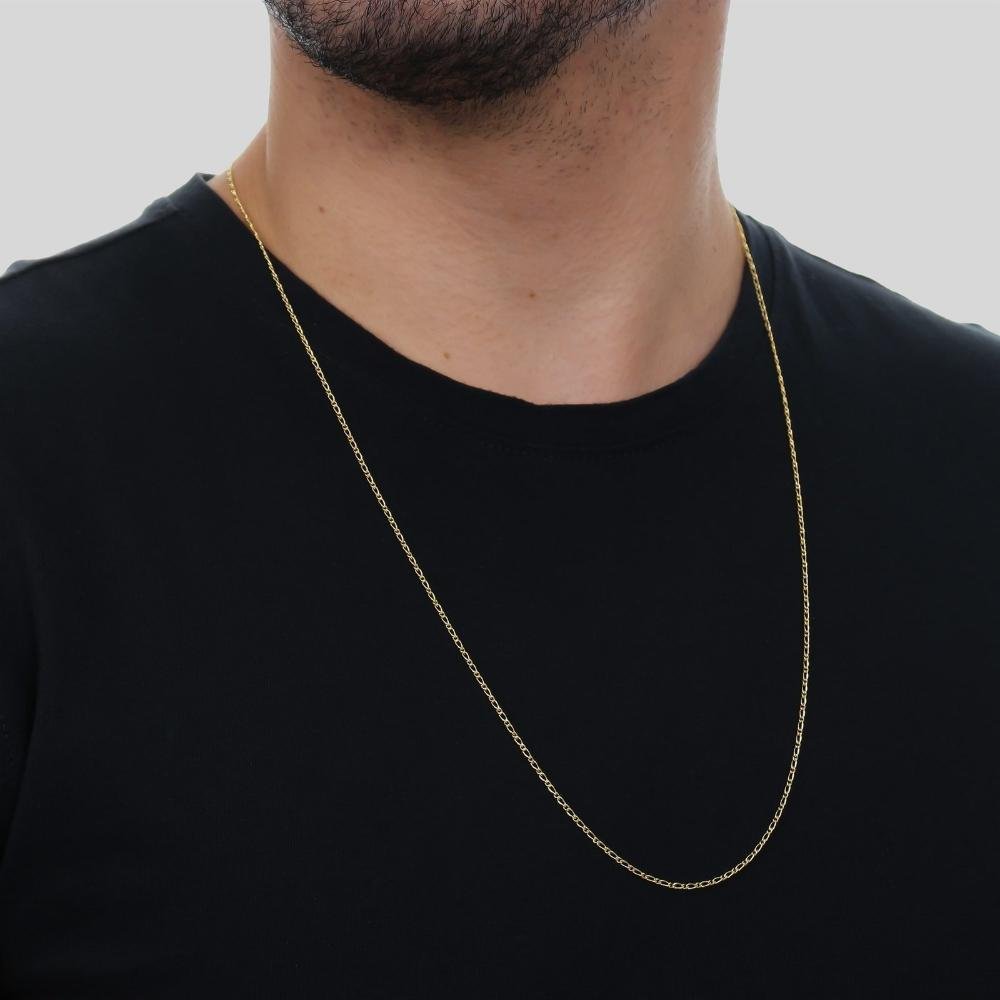 Corrente Dourada Masculina Elo 1 por 1 Dourado 2