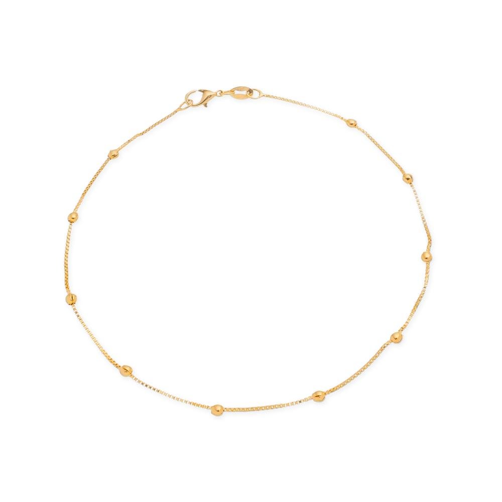 Tornozeleira Dourada de Bolinhas Dourado 1
