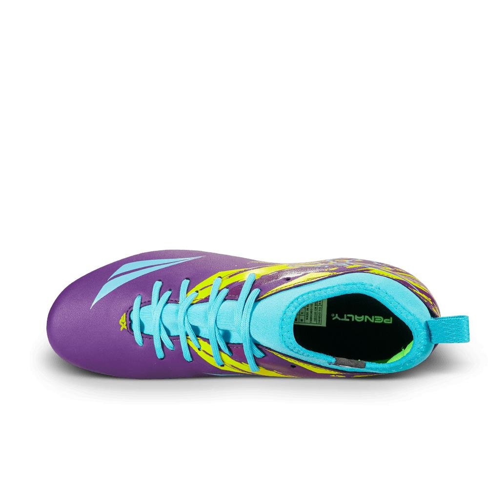 Chuteira Campo Penalty Rx Locker Y-4 Roxo/Azul/Amarelo 3