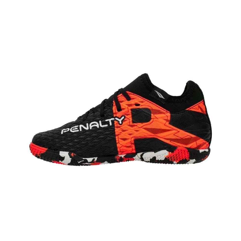 Chuteira Futsal Penalty Rx Locker Kids Y-3 Preto/Laranja/Branco 2