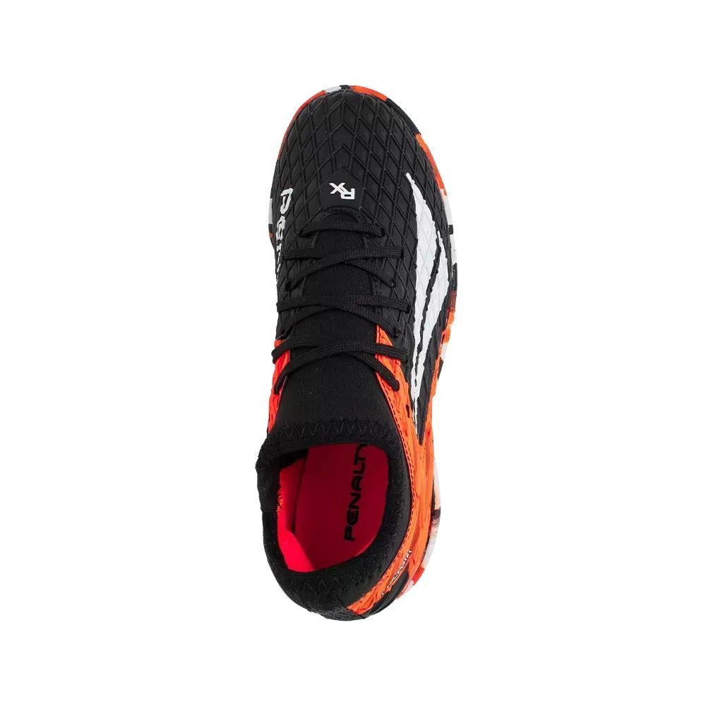 Chuteira Futsal Penalty Rx Locker Kids Y-3 Preto/Laranja/Branco 4